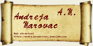 Andreja Marovac vizit kartica